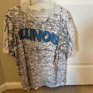 Men’s Illinois Map T-Shirt Large